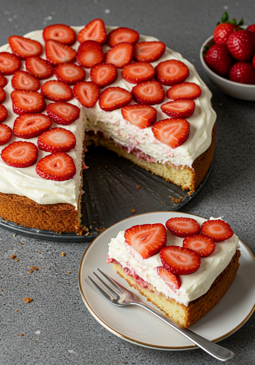 Erdbeerkuchen mit Mascarpone - kochemitmir
