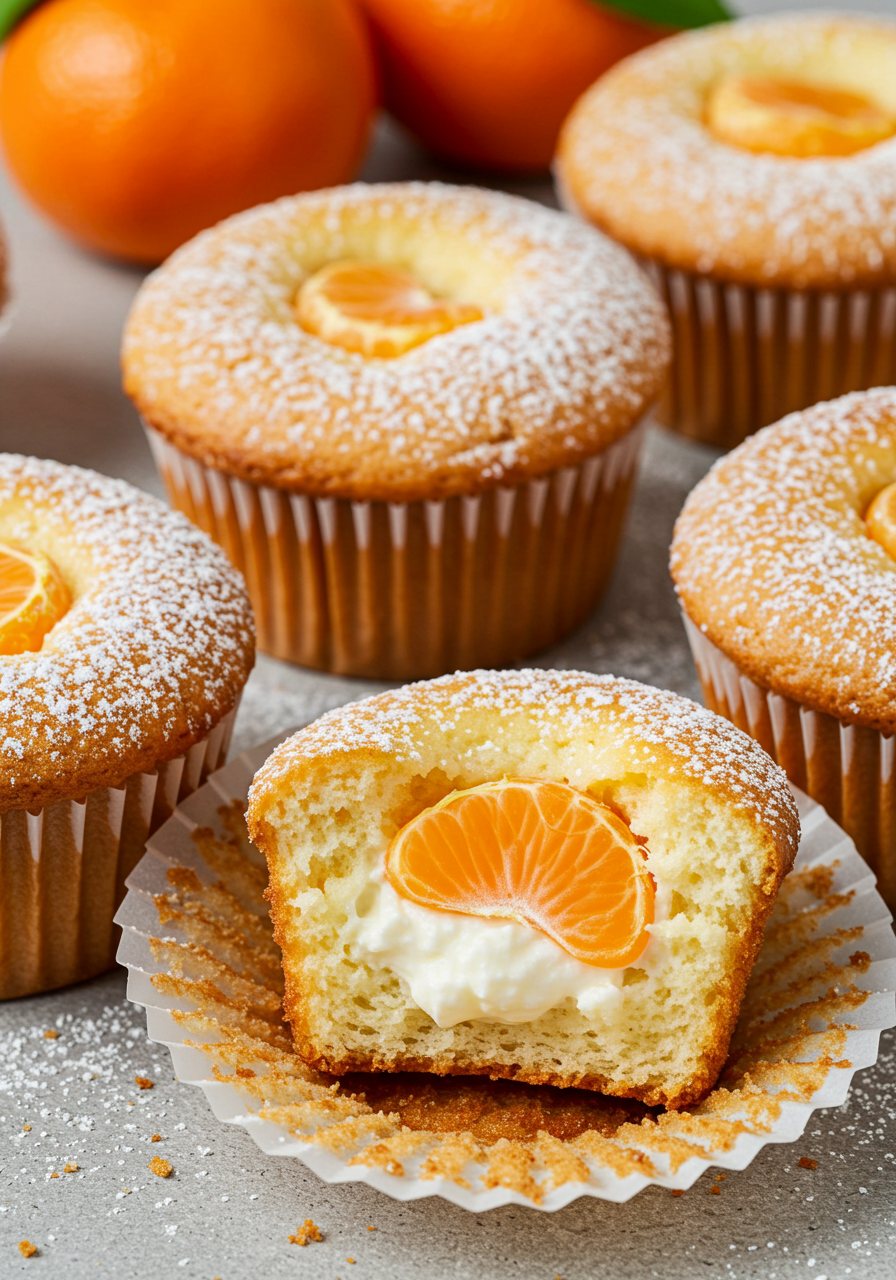 Käsekuchen-Muffins mit Mandarinen - kochemitmir