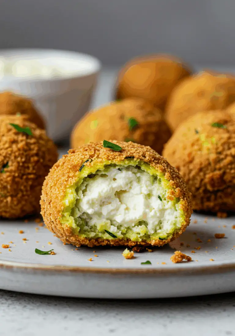 Knusprige Zucchini-Feta-Bällchen - kochemitmir