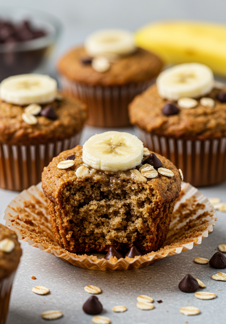 Gesunde Erdnussbutter Bananen Muffins - kochemitmir Gesunde Erdnussbutter Bananen Muffins - kochemitmir