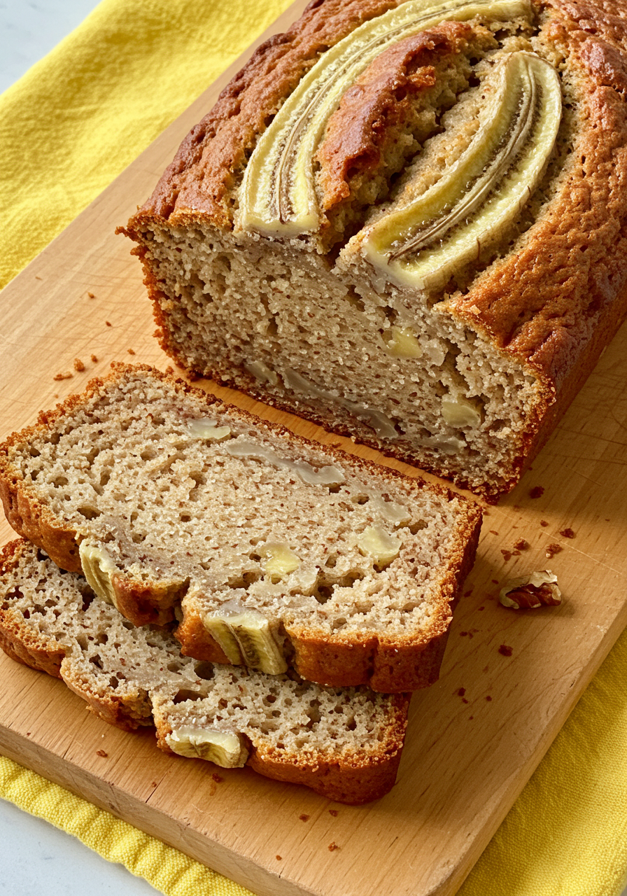 Bananenbrot mit Quark