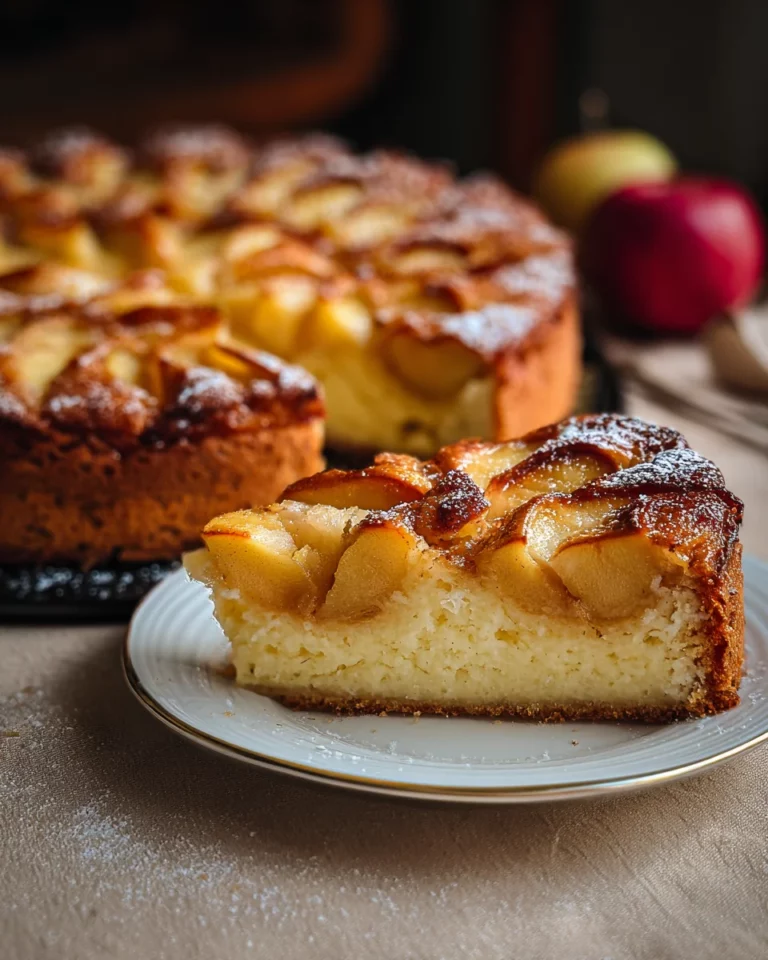 Apfelkuchen mit Pudding