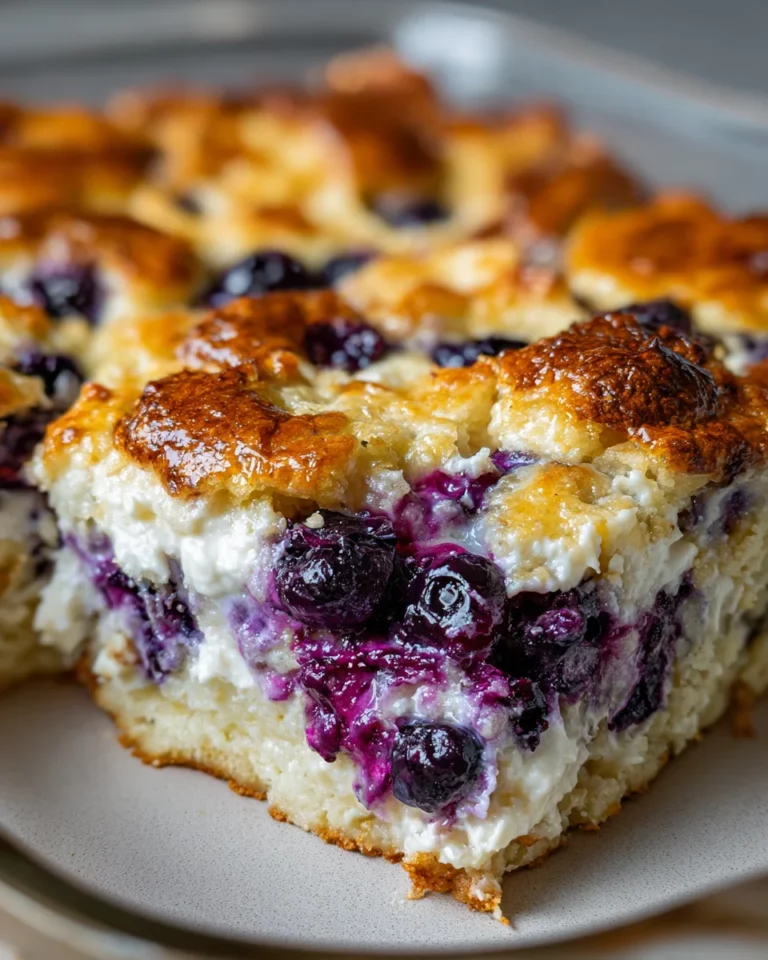 Blaubeer-Hüttenkäse Frühstücksbake