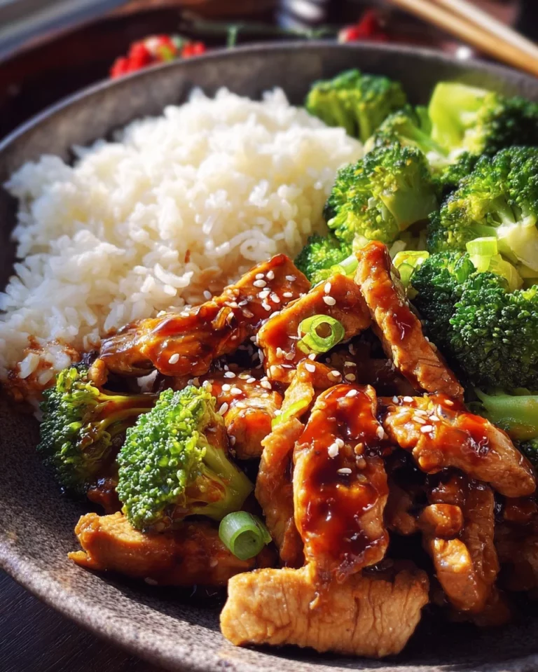 Chicken Teriyaki mit Brokkoli und Reis