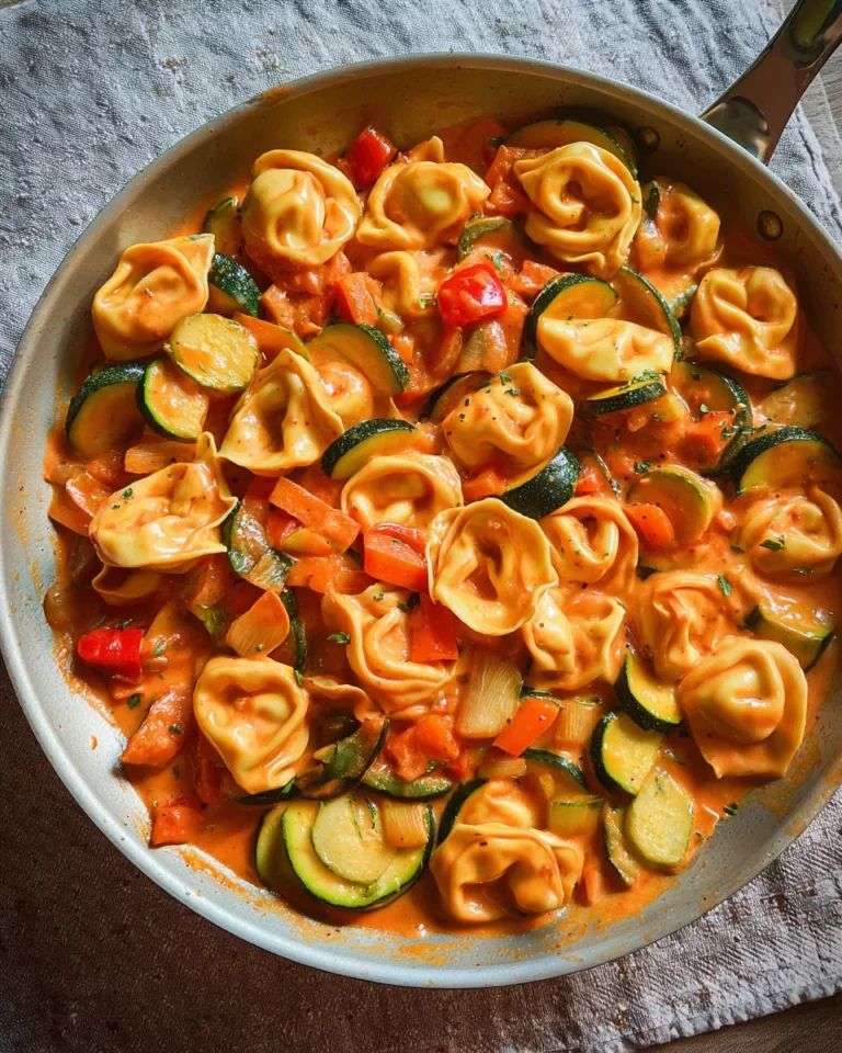 Cremige Tortellini-Pfanne mit Gemüse
