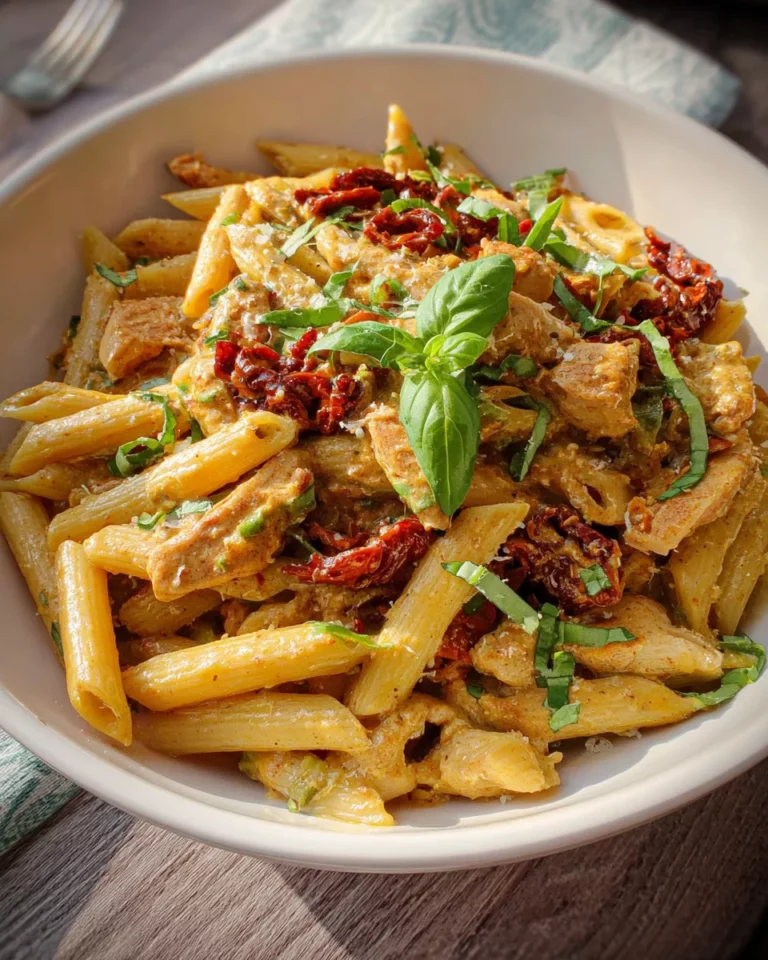 Einfache vegane Marry Me Chicken Pasta