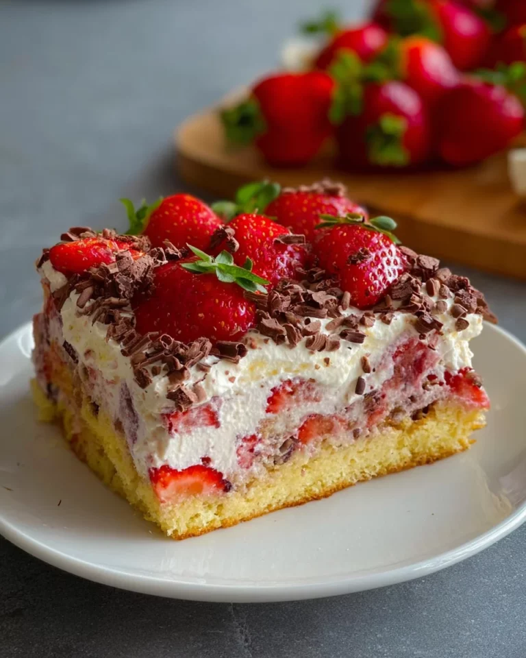 Erdbeere Stracciatella Kuchen