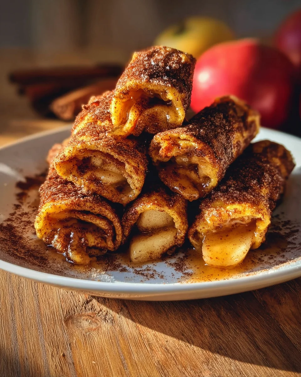 French Toast Roll-Ups mit Apfel-Zimt-Füllung (vegan)