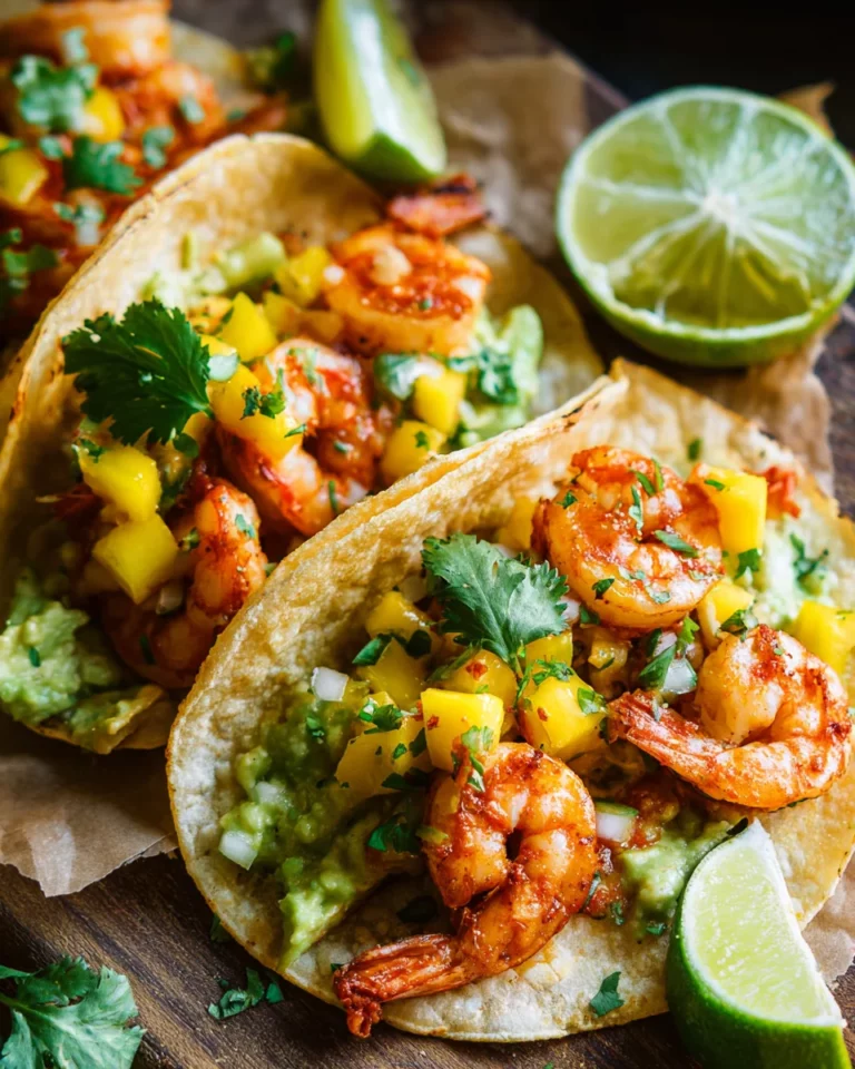 Garnelen Tacos mit Mango-Avocado-Salsa