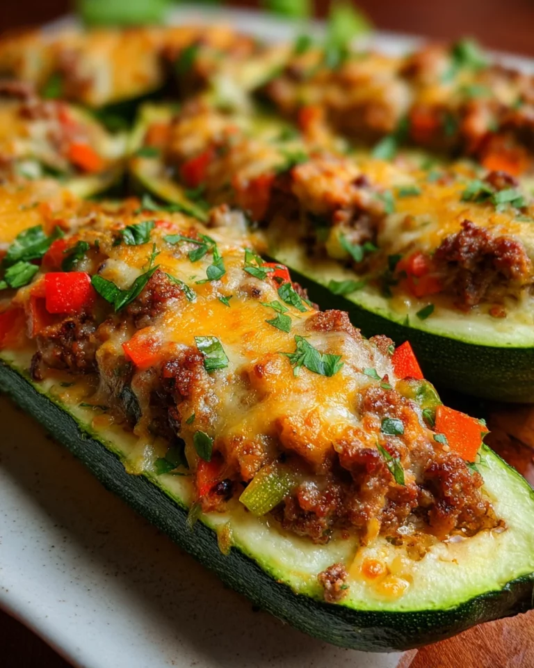 Gefüllte Zucchini Schiffchen