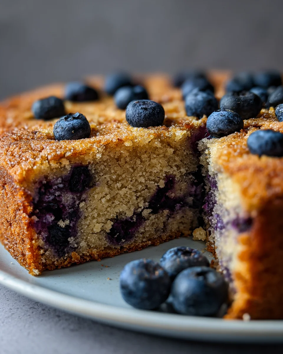 Gesunder Kuchen mit Heidelbeeren
