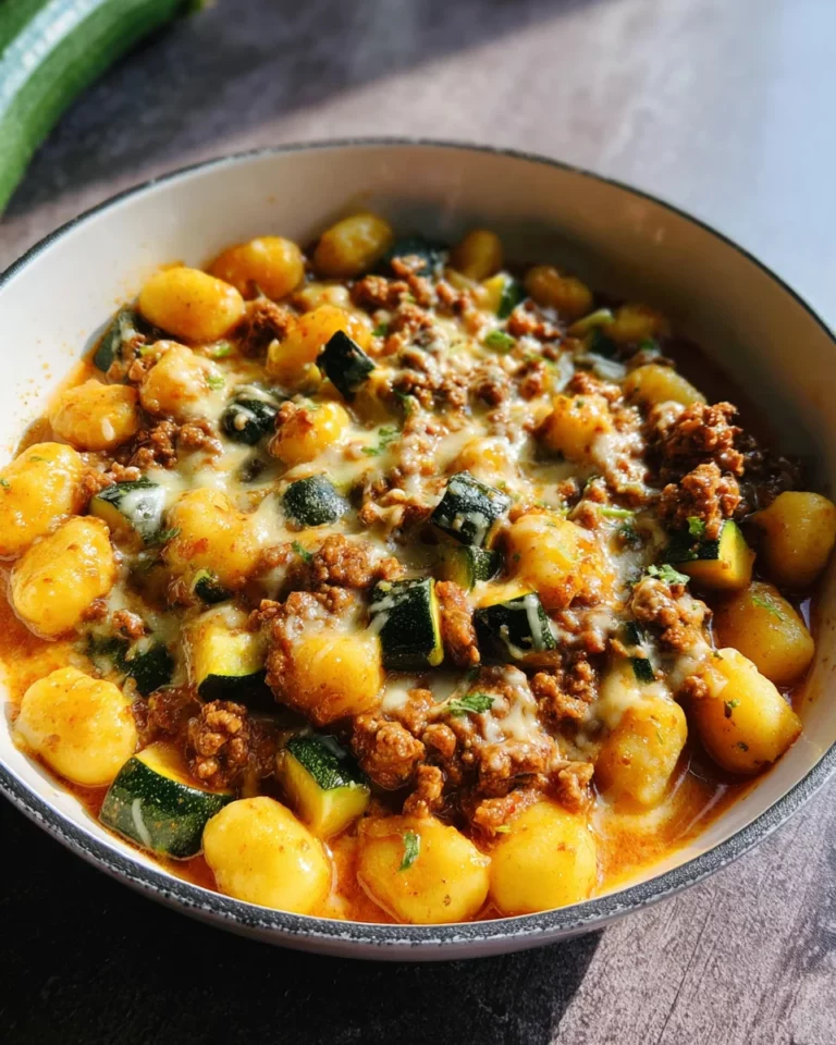 Gnocchi - Zucchini - Pfanne mit Hackfleisch