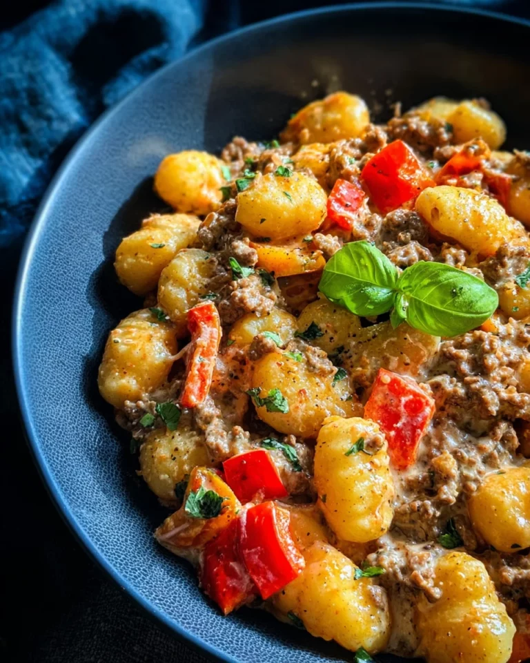 Gnocchi Pfanne mit Hackfleisch und Paprika