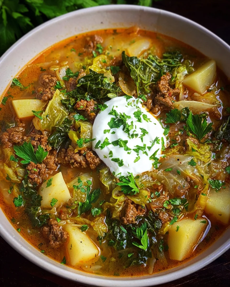 Hackfleisch-Spitzkohl-Kartoffel-Eintopf