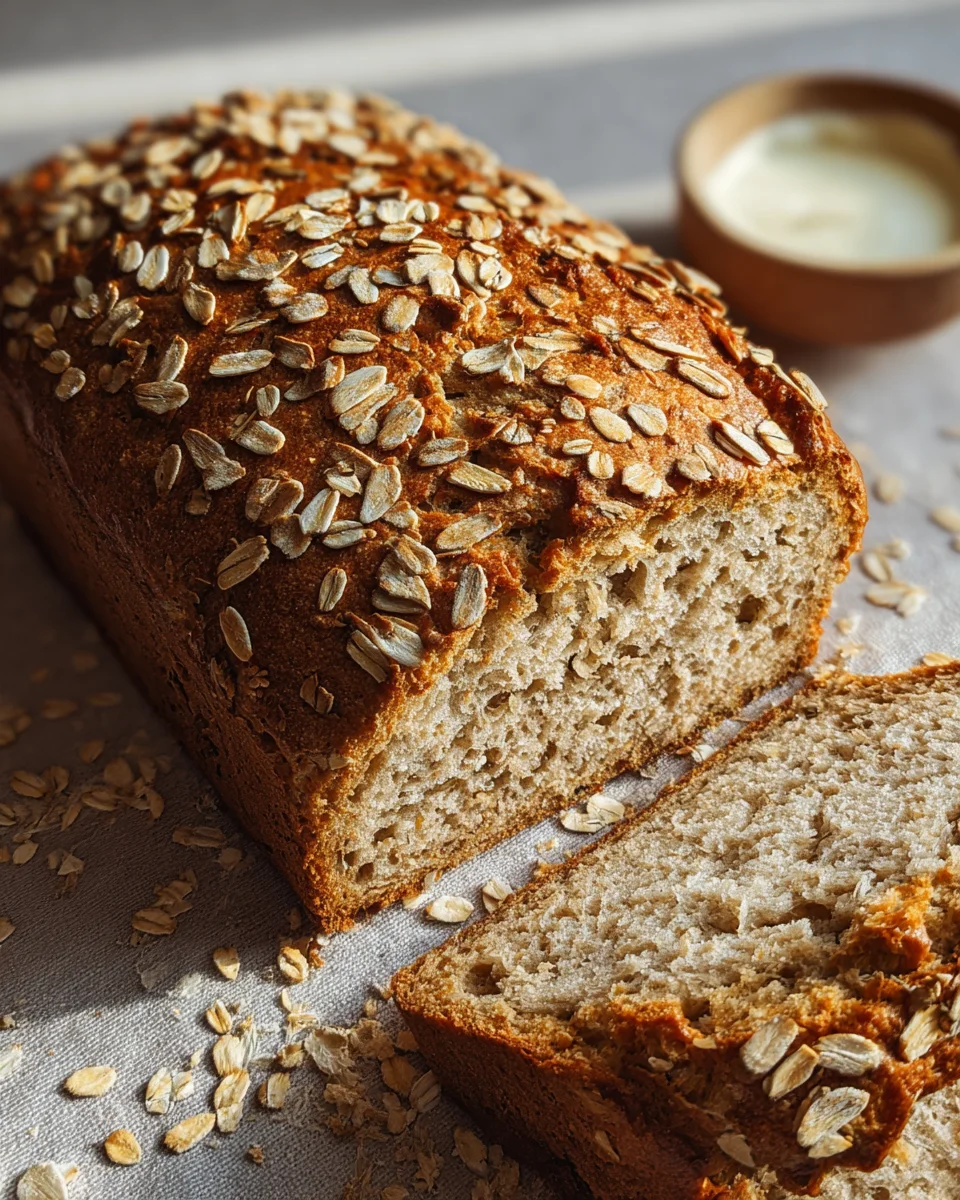 Haferflockenbrot mit Quark