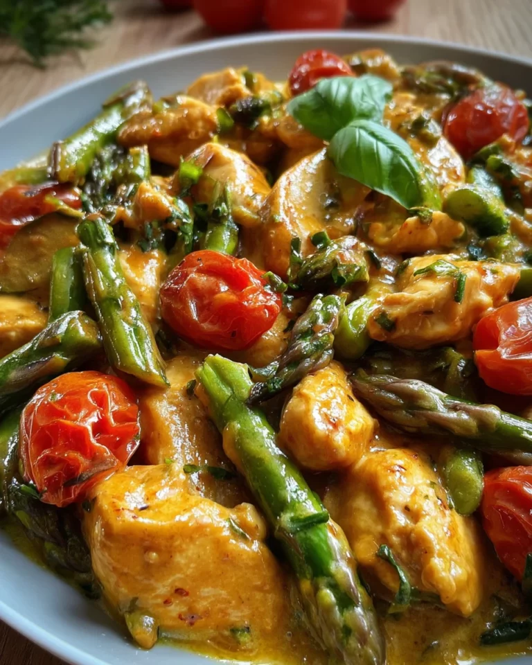 Hähnchen mit Spargel (schnelles Pfannenrezept)