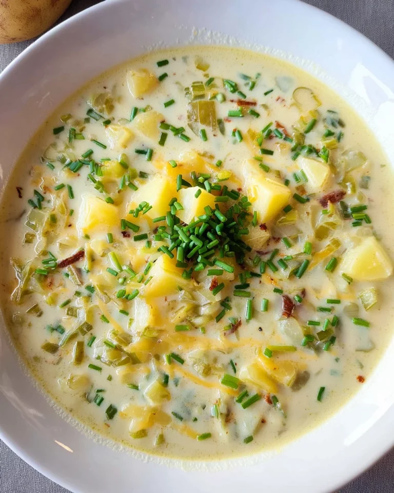 Käse-Lauch-Suppe mit Kartoffeln