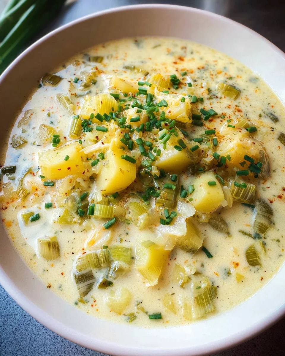 Käse-Lauch-Suppe