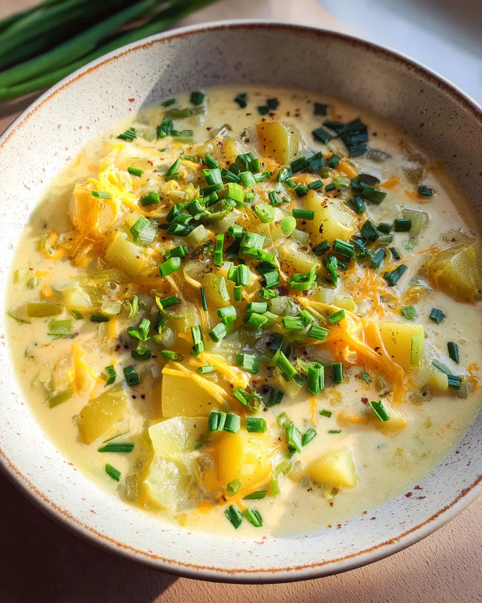 Käse-Lauch-Suppe