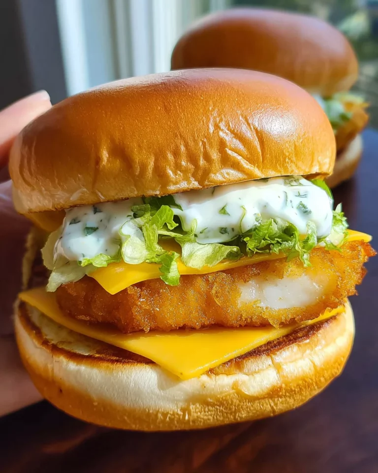 Knuspriger Burger mit Fisch