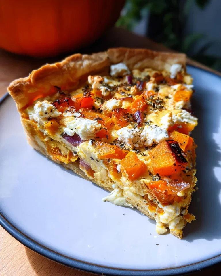 Kürbis-Quiche mit Feta
