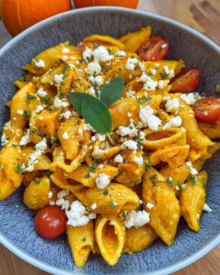 Kürbis Feta Pasta