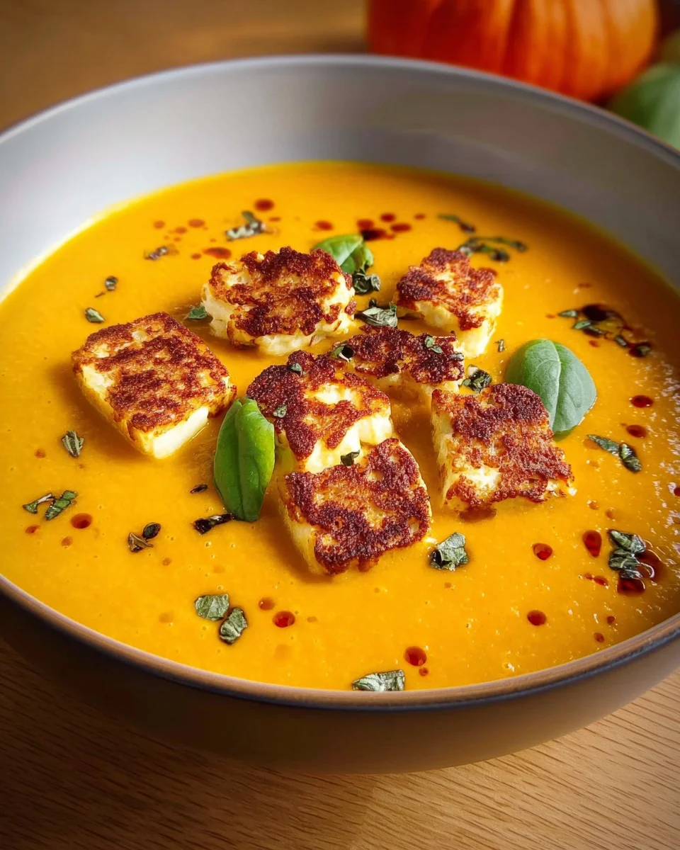 Kürbissuppe mit Halloumi: 8 Zutaten zum Glück