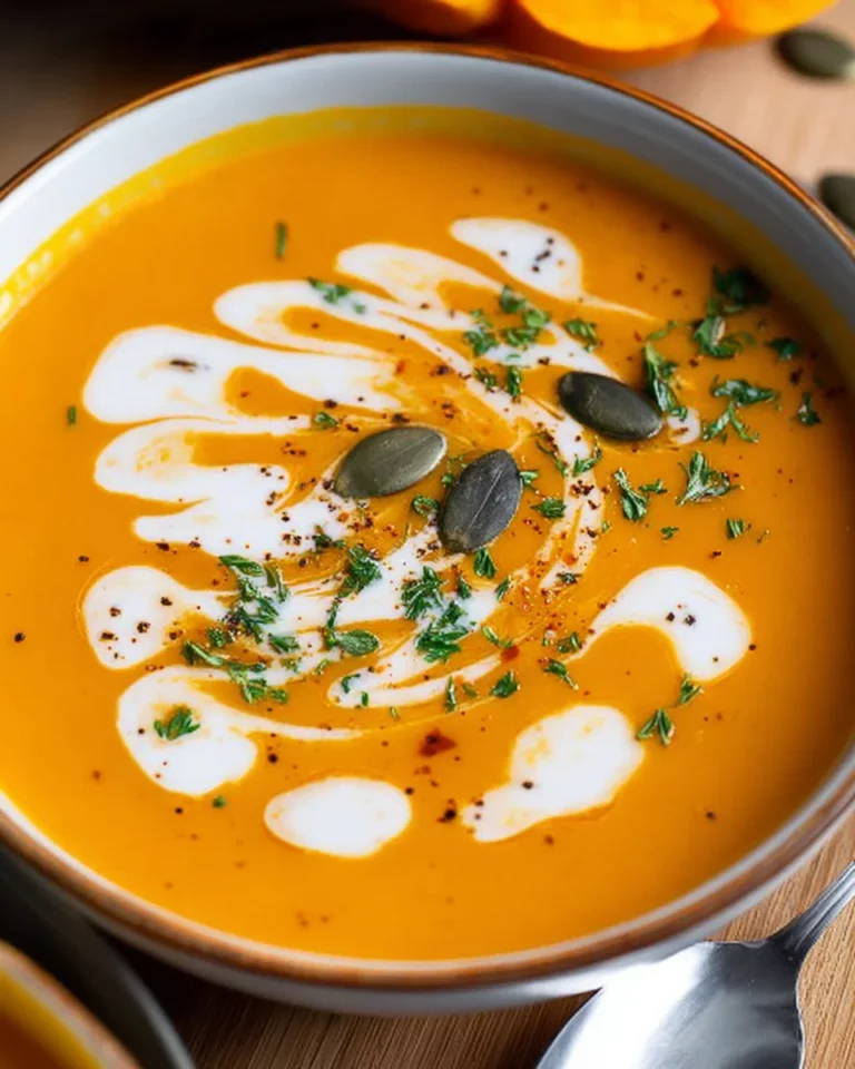 Kürbissuppe mit Kokosmilch und Ingwer