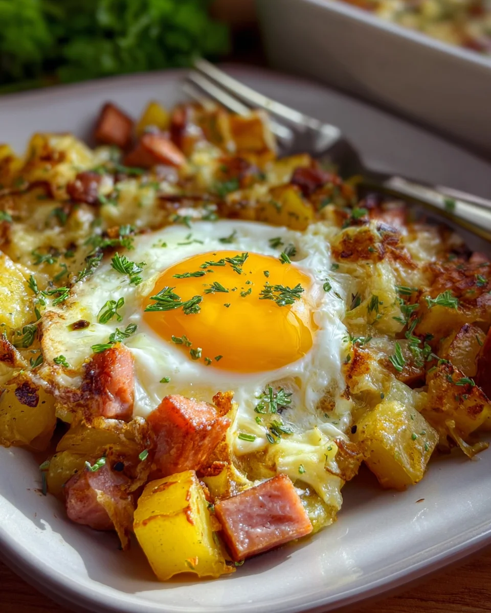 Leberkäse-Kartoffelauflauf