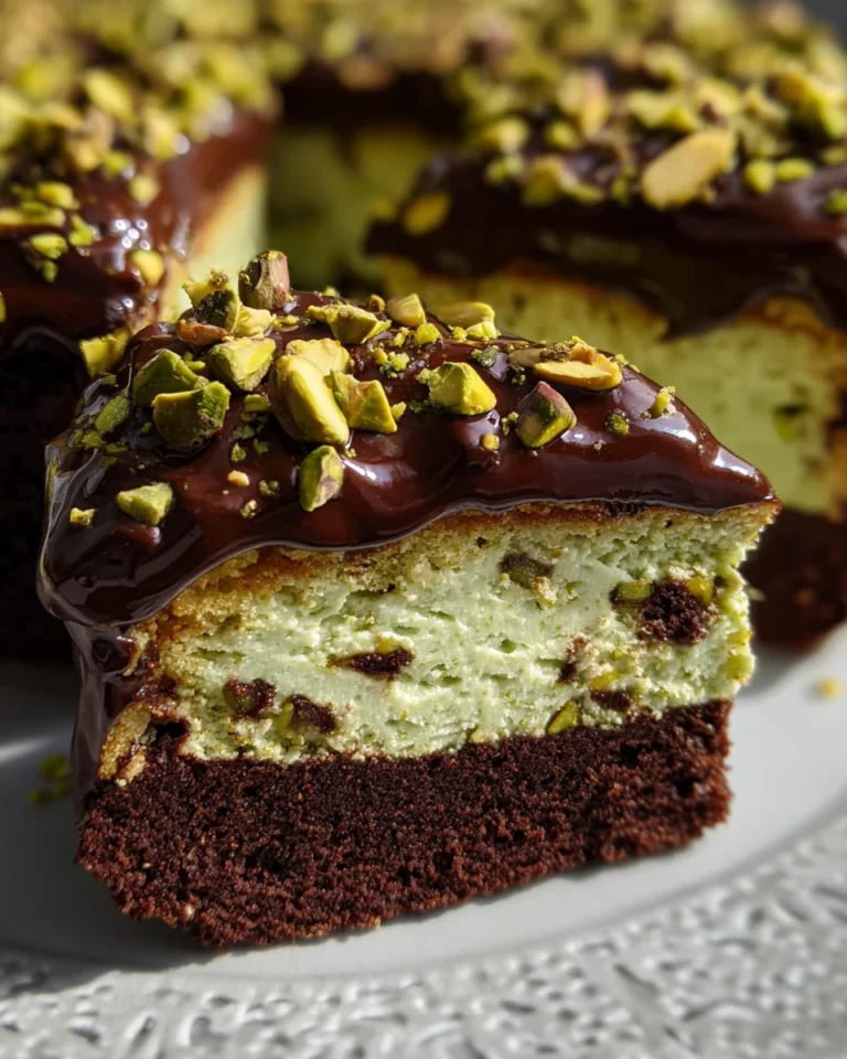 Luxuriöse Pistazien Schokoladen Torte