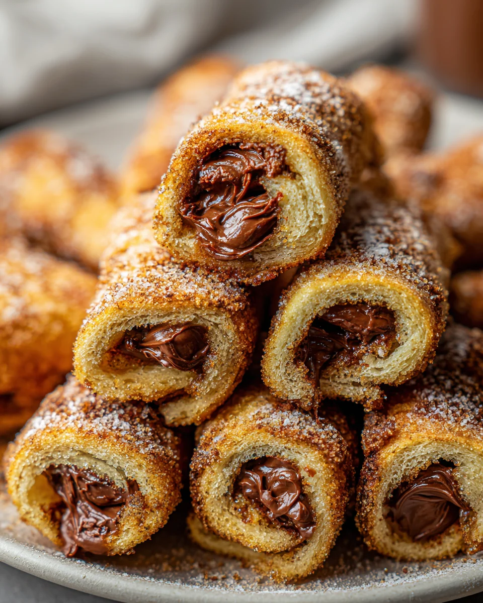 Nutella-Zimt-Toast-Rollen