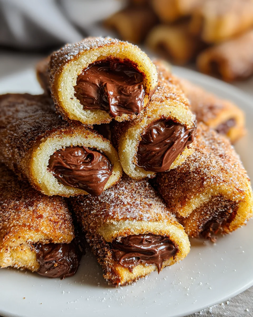 Nutella-Zimt-Toast-Rollen