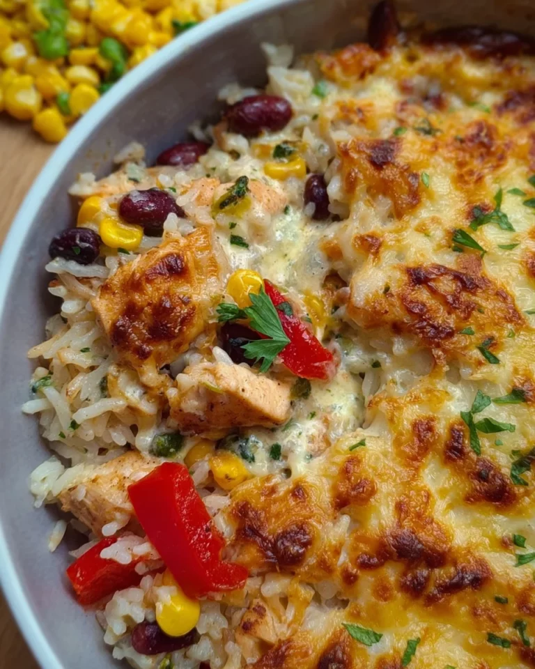 Ofenreis mit Hähnchen und Gemüse