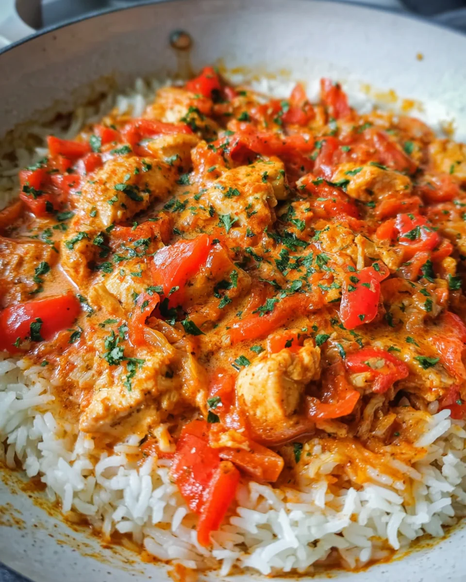 Paprika-Hähnchen-Pfanne