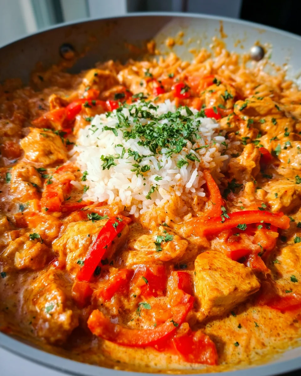 Paprika-Hähnchen-Pfanne