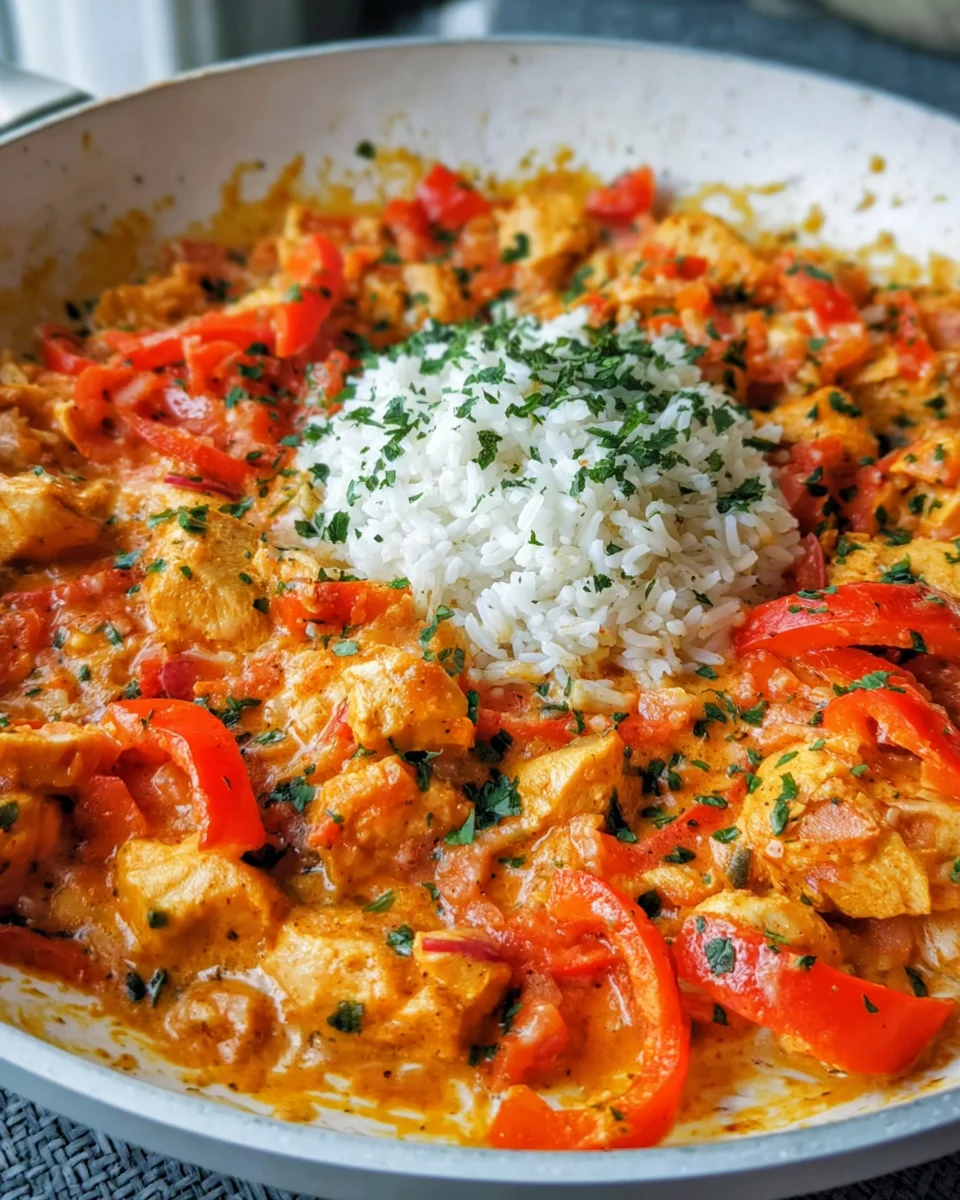 Paprika-Hähnchen-Pfanne