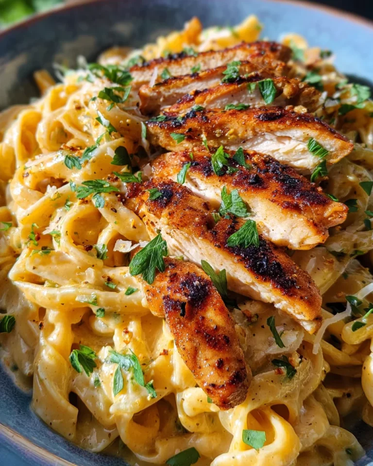 Pasta Chicken Alfredo (einfaches Rezept)