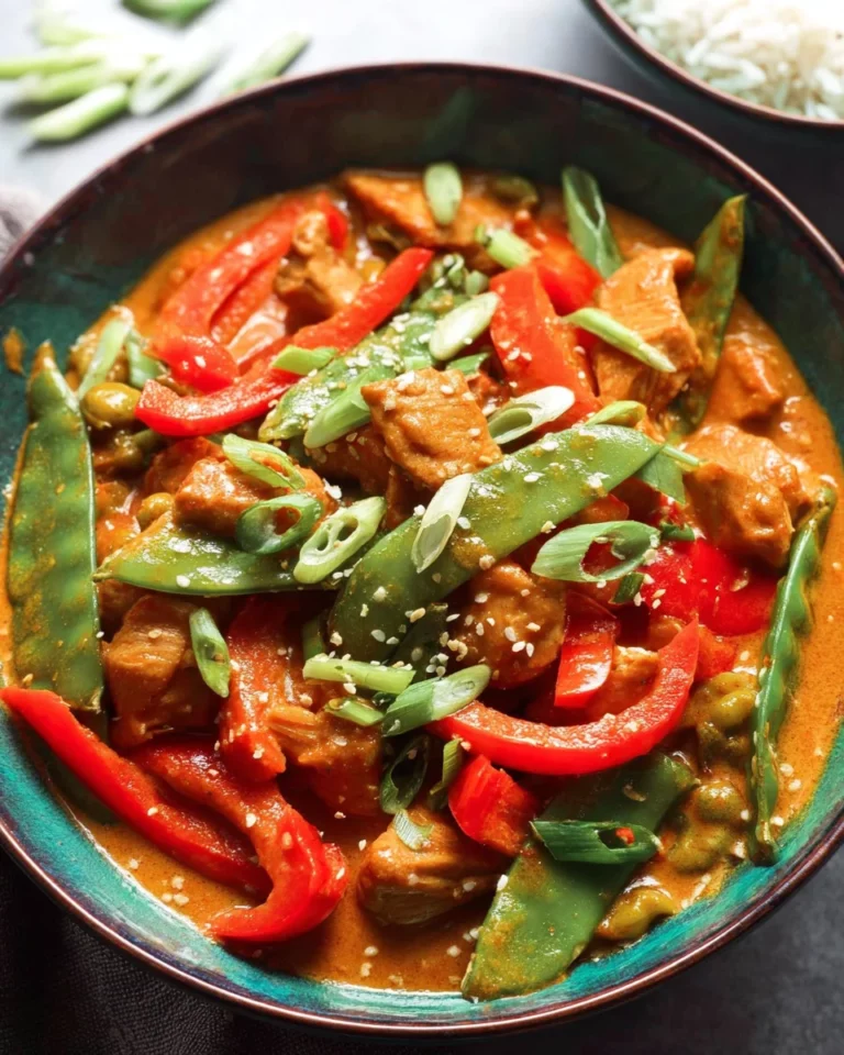 Rotes Thai Curry mit Hähnchen