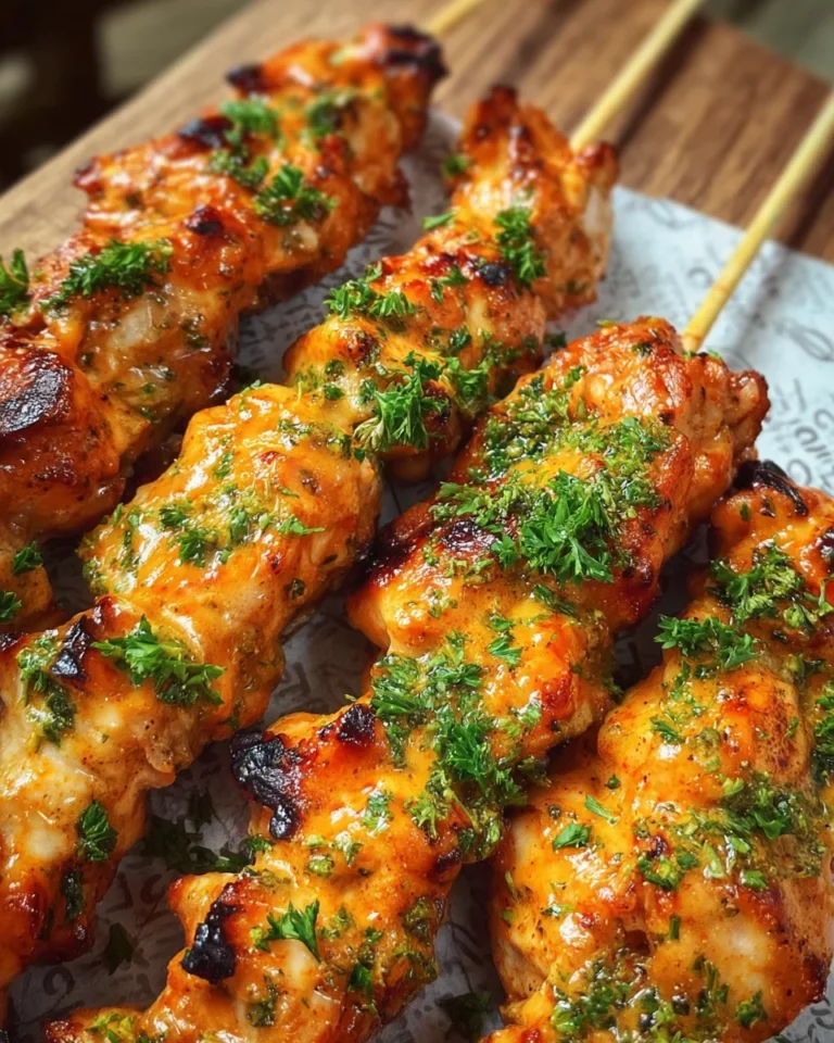 Saftige Hähnchenspieße