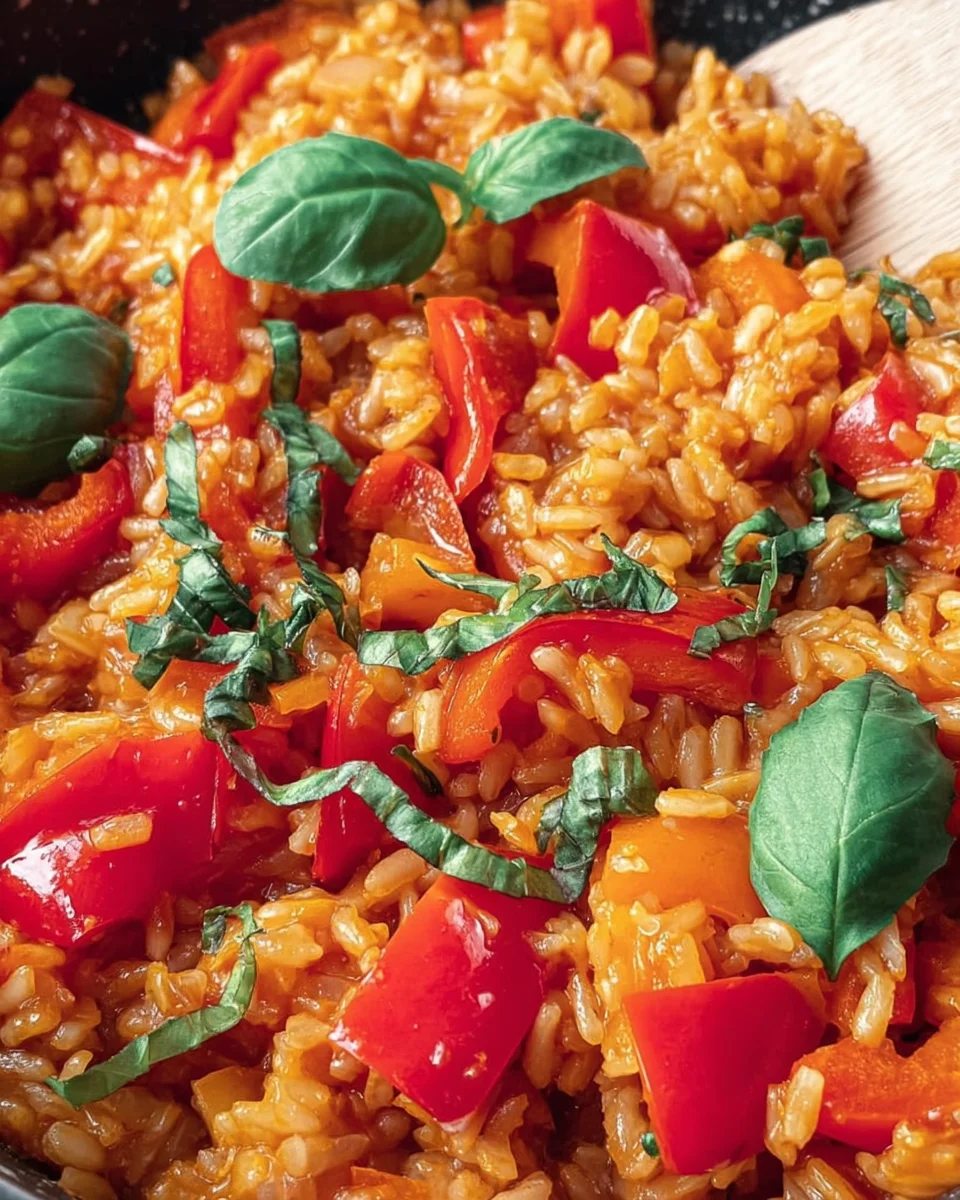 Schnelle Paprika-Reis-Pfanne