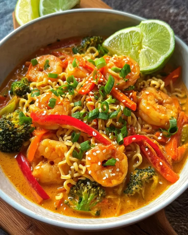 Schnelle Ramen mit Garnelen