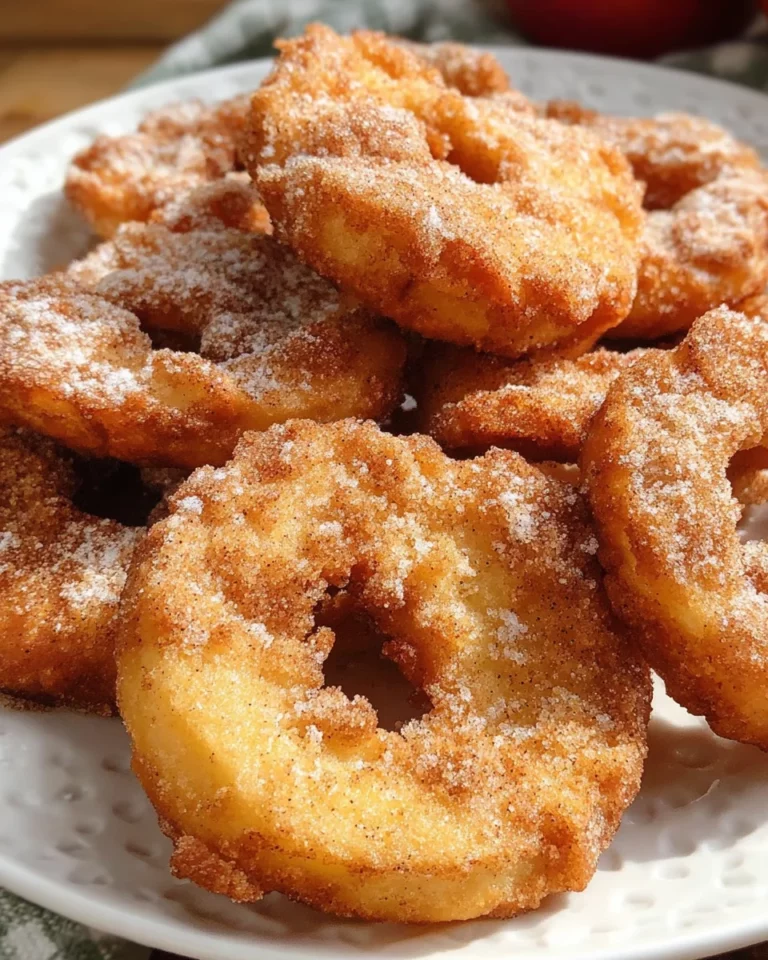 Schnelle gebackene Apfelringe