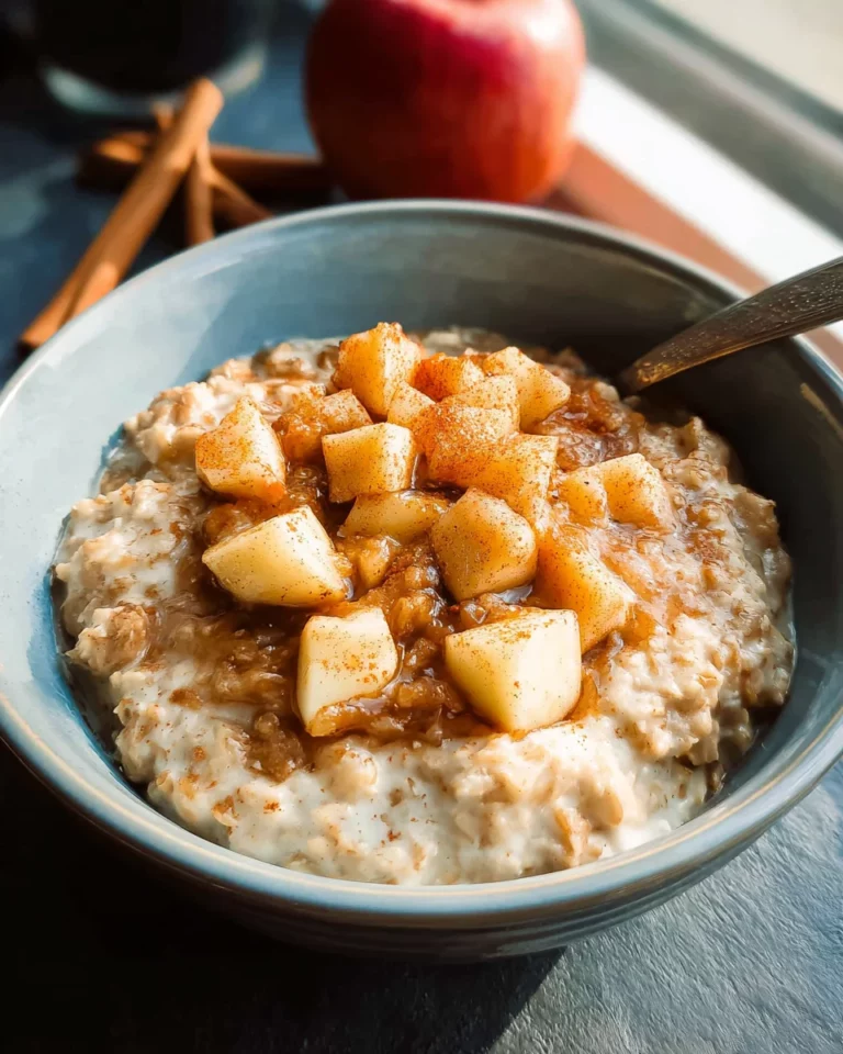 Schnelles und einfaches Apfelkuchen-Porridge