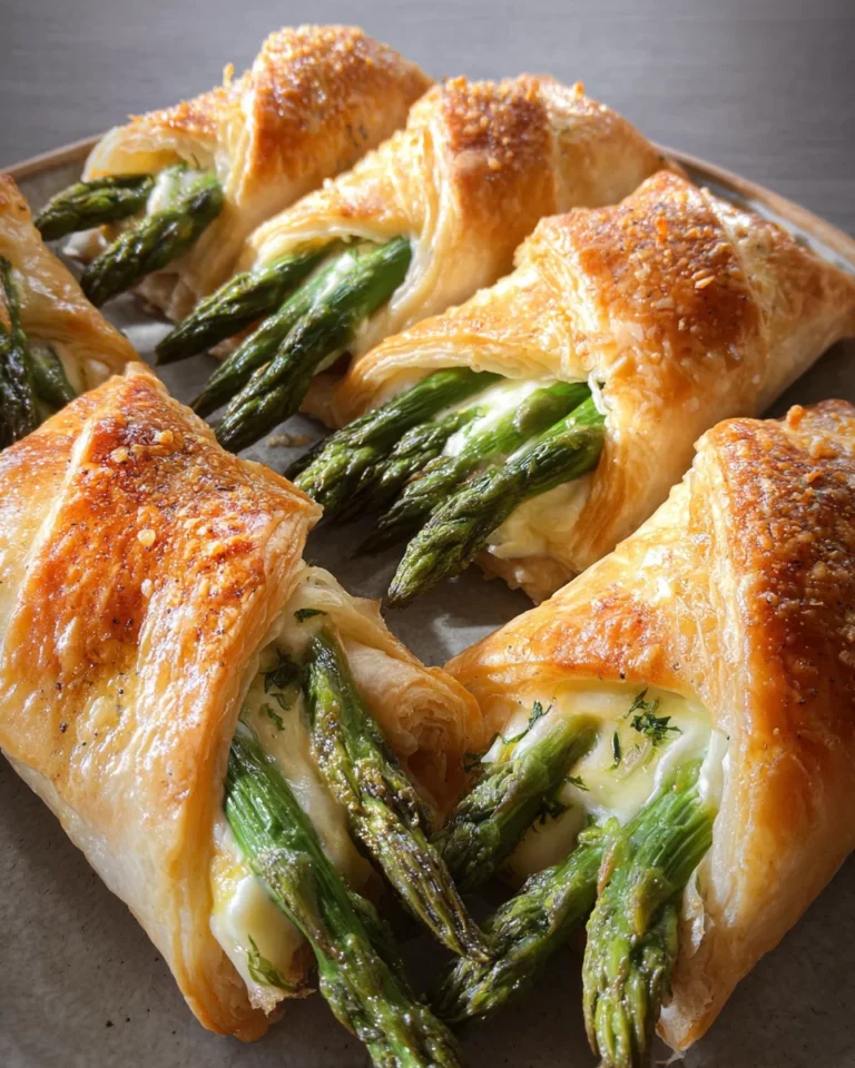 Spargel im Blätterteig