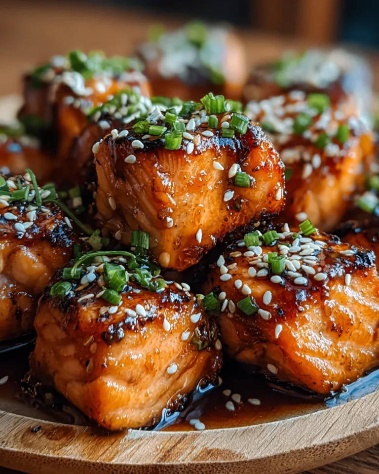 Süße und pikante Honig-Knoblauch-Lachshäppchen