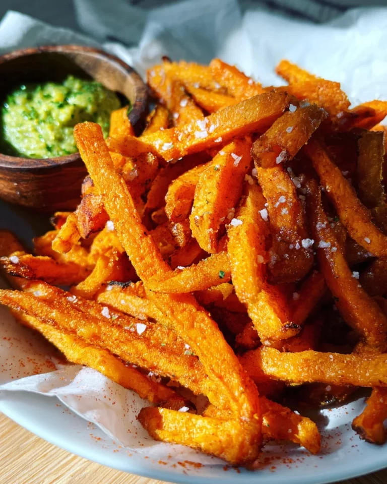 Süßkartoffel-Pommes aus der Heißluftfritteuse