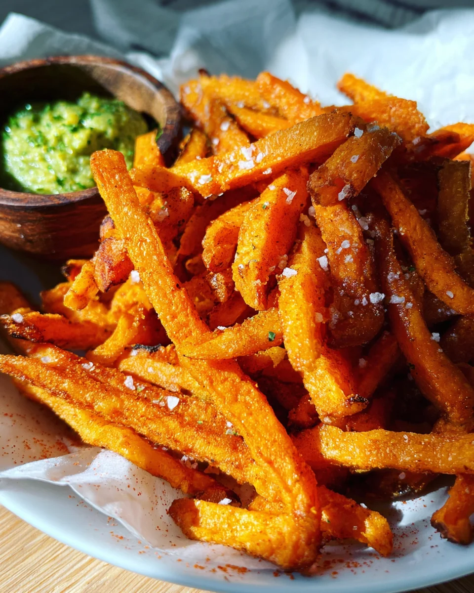 Süßkartoffel-Pommes aus der Heißluftfritteuse