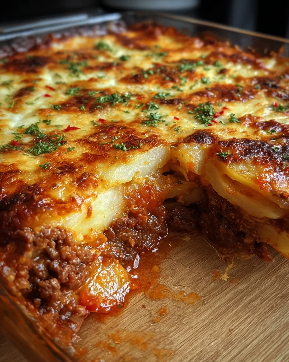 Türkischer Kartoffelauflauf mit Rinderhack &amp; Tomaten