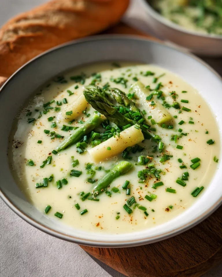 Vegane Spargelcremesuppe