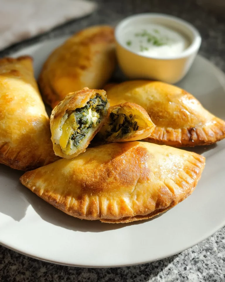 Vegetarische Empanadas mit Spinat-Feta Füllung
